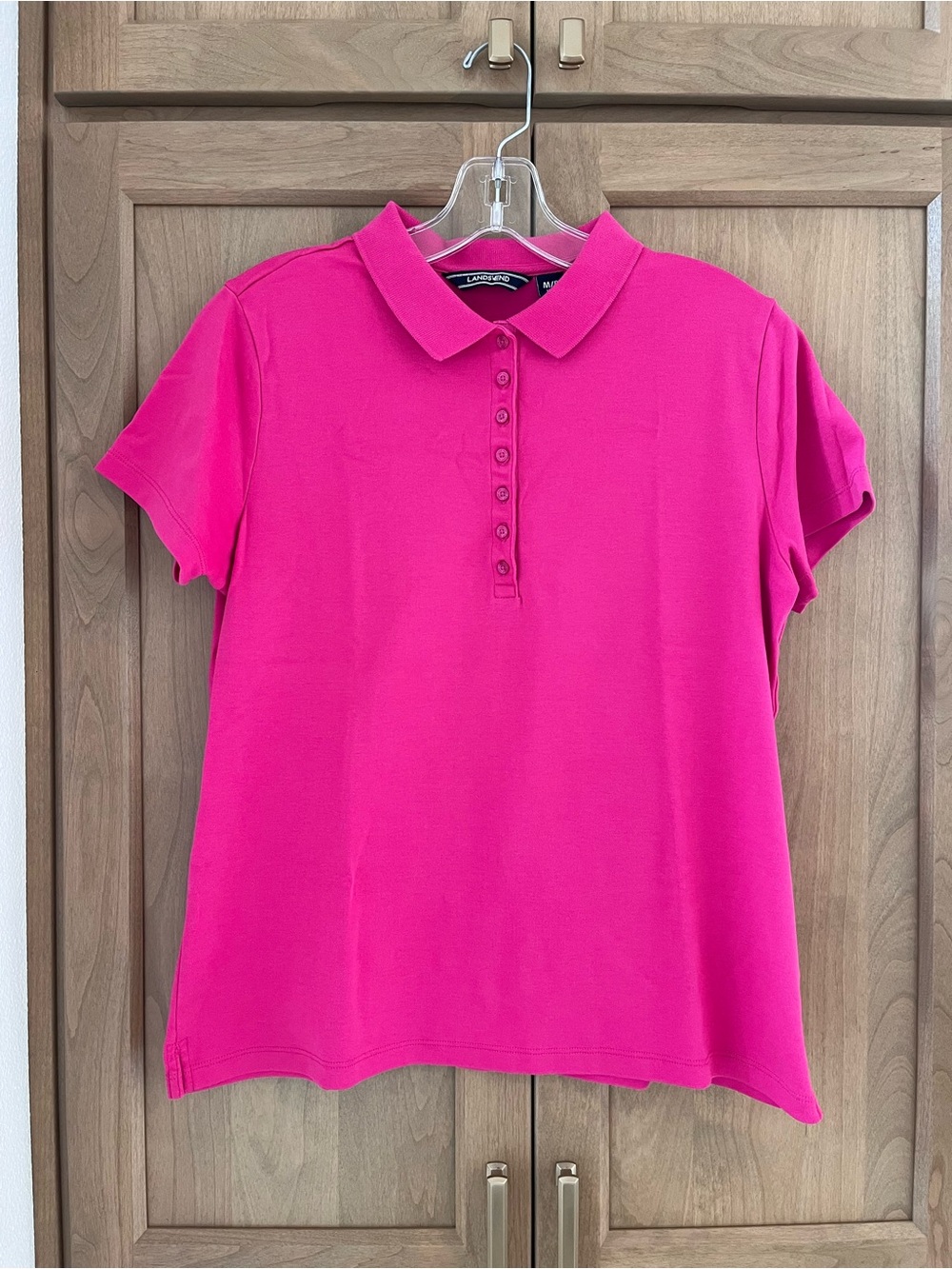 Lands End Pink Polo Shirt